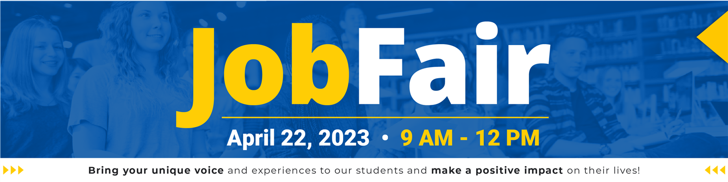 Job Fair Banner - April 22, 9am-12pm